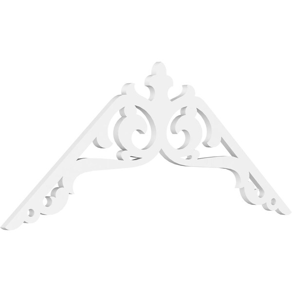Ekena Millwork Pitch Amber Architectural Grade PVC Gable Pediment, 60"W x 25"H x 1"P (10/12) GPP060X025X100AMB - main